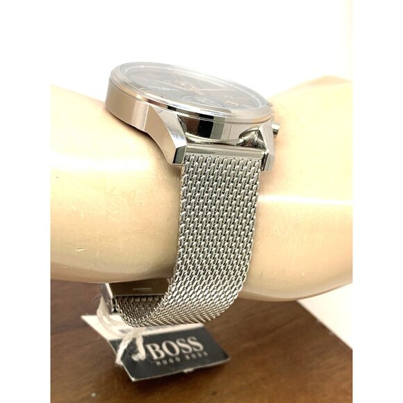 Hugo Boss Men's Watch 1513440 Quartz Chronograph Gray Dial Silver Steel 41mm - Picture 11 of 13